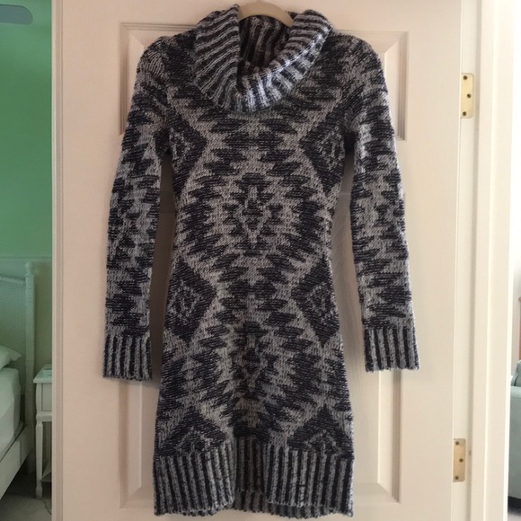 Knit turtleneck sweater dress - Picture 2 of 2